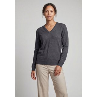 Suéter Feminino Facinelli Gola V Cinza