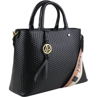 Bolsa feminina em couro Linea Bella 5213 Preto