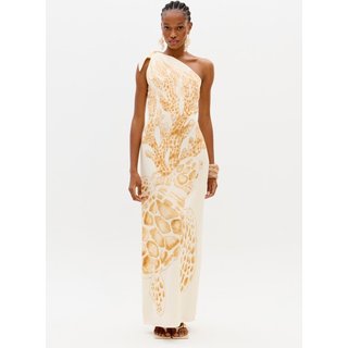 Vestido Ombro Único Com Estampa Lança Perfume