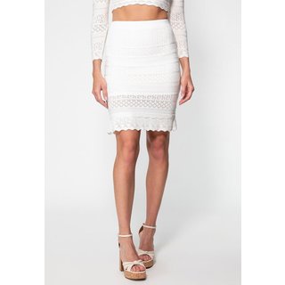 Saia Tricot Babado Guess Branco