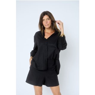 Camisa Lemmut Manga Longa Preto