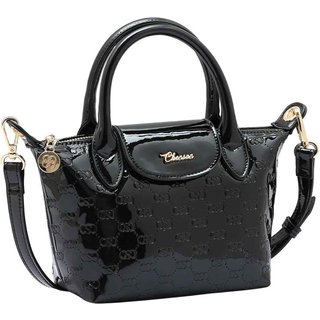 Bolsa Feminina Chenson Original Mini Logo Verniz Mão Preto 3485038