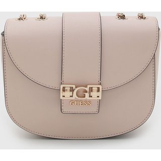 Bolsa Feminina Guess Logo Nude Rosada