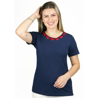 Blusa Pau a Pique Manga Curta Azul Marinho MARINHO - G Pau a Pique