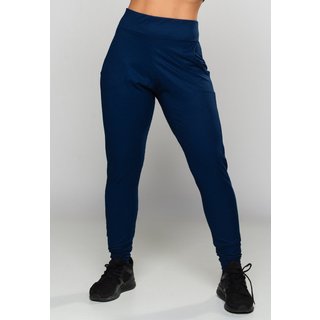 Calça Jogger MVB Modas Ribana Canelada Cintura Alta Azul