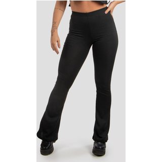 Calça Flare Rioutlet Ribana Canelada Preta