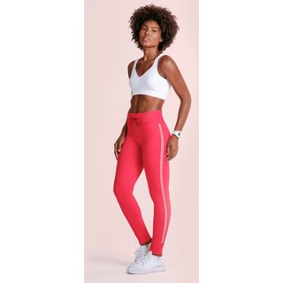 Legging Lupo ACT Seamless Sportwear Com Listra Lateral 71716 Vermelho Claro