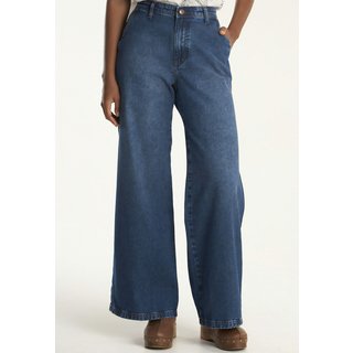 Calça Jeans Cantão Wide Leg Stone Azul