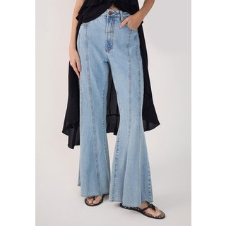Calça Jeans Dress To Flare Barra Destroyed Azul