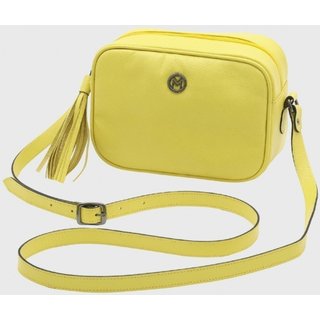 Bolsa Transversal de Couro Mariart Titânio Citrus