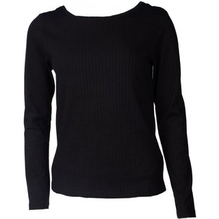 Blusa Feminina Giraffe Gola Canoa Texturizada Preto