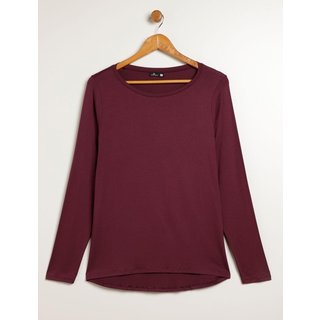 Blusa Manga Longa Autentique Plus Size Feminina BORDO/MARROM