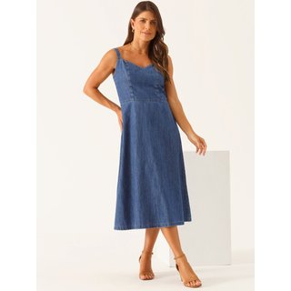 Vestido Jeans Longuete Azul Medio Valerie