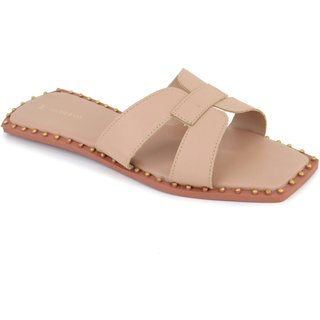 Sandália Feminina Rasteira H Flat Rasteirinha Casual Moda Verão Rasteira com Tira em H