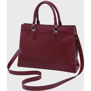 Bolsa Transversal Couro Mariart Açaí Rubi