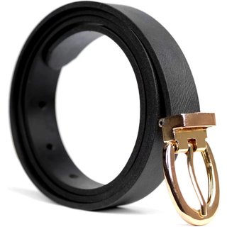 Cinto Feminino com Fivela Dourada Artlux Preto FM001