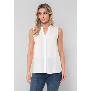 Camisa Intens Sem Manga Viscose Liso Branco