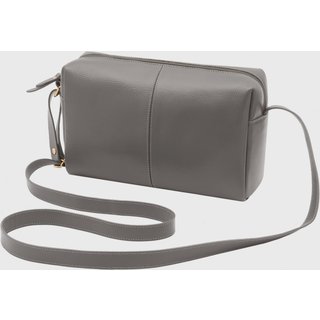 Bolsa Transversal Couro Mariart Capim Cinza