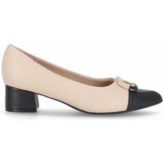 Scarpin Taci Salto Médio Brule com Preto