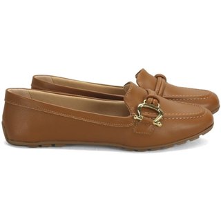 Mocassim clássico com fivela caramelo Incolor