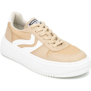 Tênis Feminino Flatform Air Mesh Sapato Show 841216256t Sapato Show Bege