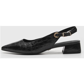 Scarpin Jorge Bischoff de Couro Croco Preto