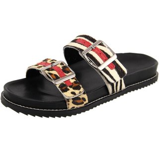 Sandália Slide Animal Print Onça Zebra Agnes Veronez
