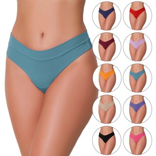 Kit 10 Calcinhas Tetê Variedades Fio Duplo Poliamida Lingerie Lisa Confortável Multicolorido