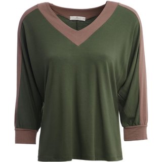Blusa Manga 3/4 Autentique Feminina VERDE/MARROM