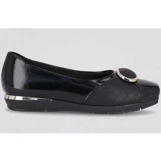 PICCADILLY MAXI - Sapato Fernanda Salto Baixo Preto
