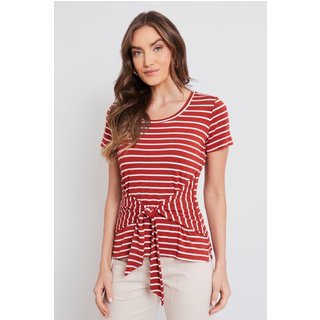 Blusa Rubinella Listrada Com Amarração Telh