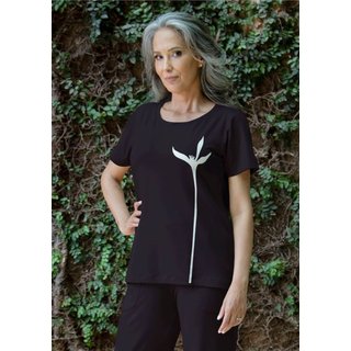 Blusa Manga Curta Pau a Pique Básica Preto PRETO - G Pau a Pique