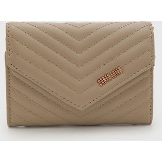 Carteira Feminina Santa Lolla Matelassê Chevron Nude