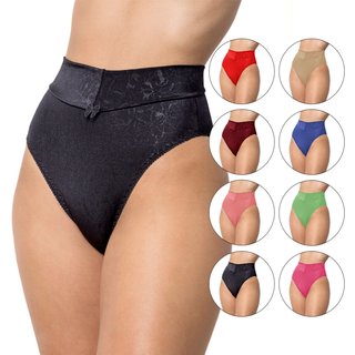 Kit 10 Calcinhas Cós Gabi Lingerie Microfibra Confortável Compressão Moda Feminina Elegante Multicolorido