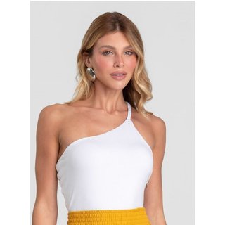 Body Feminino Alça Trançada Dianna Branco