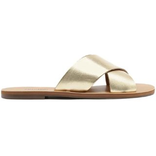 Tamanco Rasteiro Feminino Anacapri C300140004 Dourada