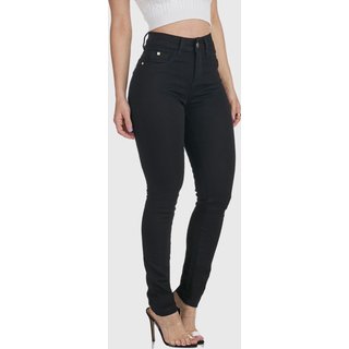 Calça Jeans Feminina HNO Jeans Skinny Cintura Alta Empina o Bum Bum Preta