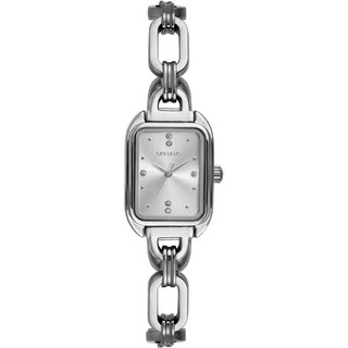 Relógio Feminino Seculus Prata Pulseira Corrente Seculus