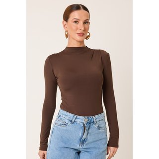 Body Gola Alta Poliamida – Cléa Store – Marrom