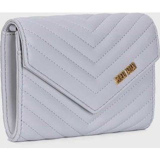 Carteira Feminina Santa Lolla Matelassê Chevron Azul
