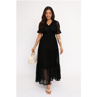 Vestido Longo D Bell Outlet Fashion Tule Preto