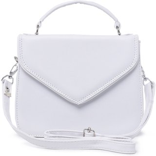Bolsa Feminina Com Alça Removivel Transversal Pequena Tira Colo Sair Trabalhar Dia a Dia 8190 Branco