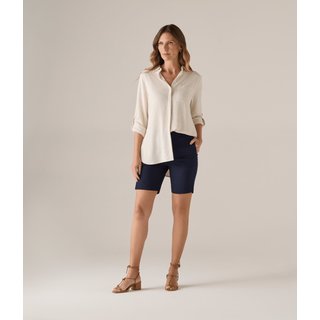 Bermuda Makenji Media Feminina Azul Marinho