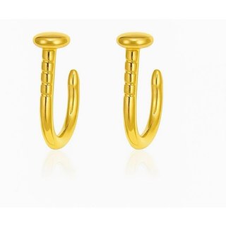 Brinco Anzol Banhada a Ouro