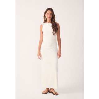 Vestido Feminino Dress To Drapeado Longo Off-White
