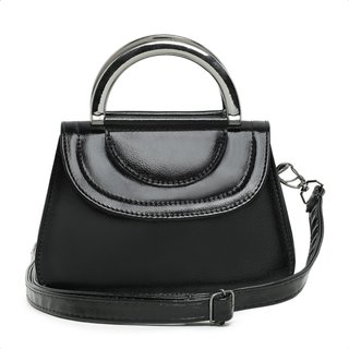 Bolsa Feminina Clutch Preta Pequena Alça De Mão E Ombro Removível Carmelo Shoes