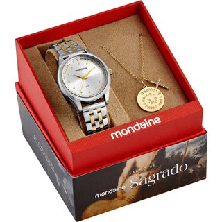 Kit Relógio Feminino Bicolor Salmo 23 Mondaine