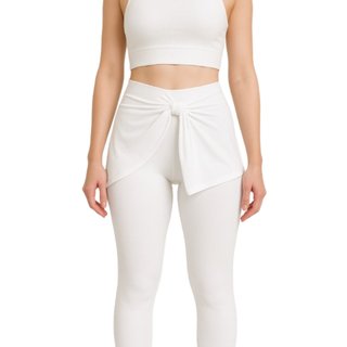 Tapa Bumbum Fitness Reflexo Íntimo Saia De Amarrar Para Academia Branco