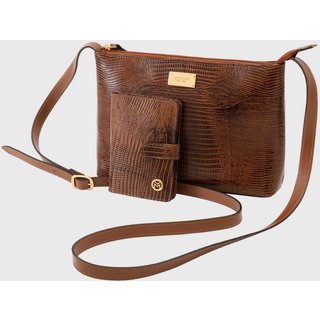 Kit Bolsa e Carteira Couro Mariart 2190MRT + 237MRT Havana