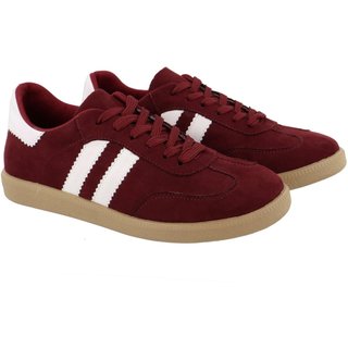 Tênis Feminino Casual Retro Lançamento Bordô Kuento Shoes